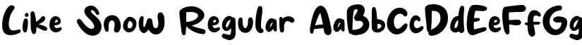 Like Snow Regular font