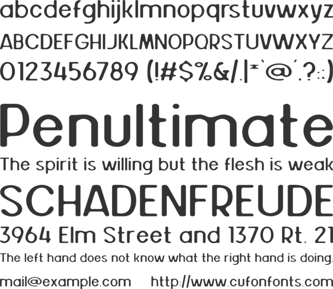 Gihun font preview