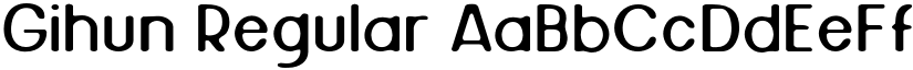 Gihun Regular font