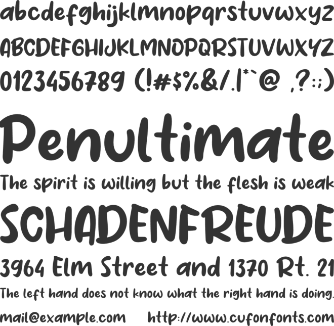 Males font preview