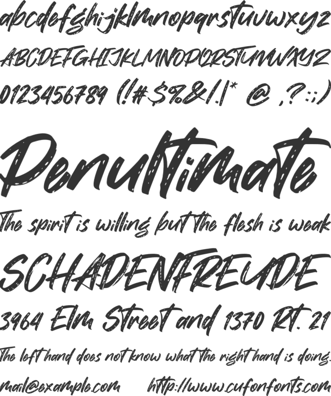 Warteg font preview