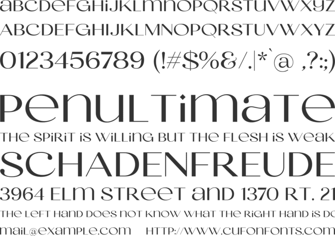 Madre Rose font preview