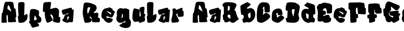 Alpha Regular font