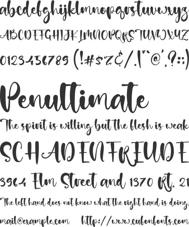 Asifa Carol font preview