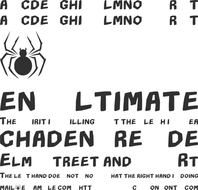 CHILDHOOD NIGHTMARE font preview