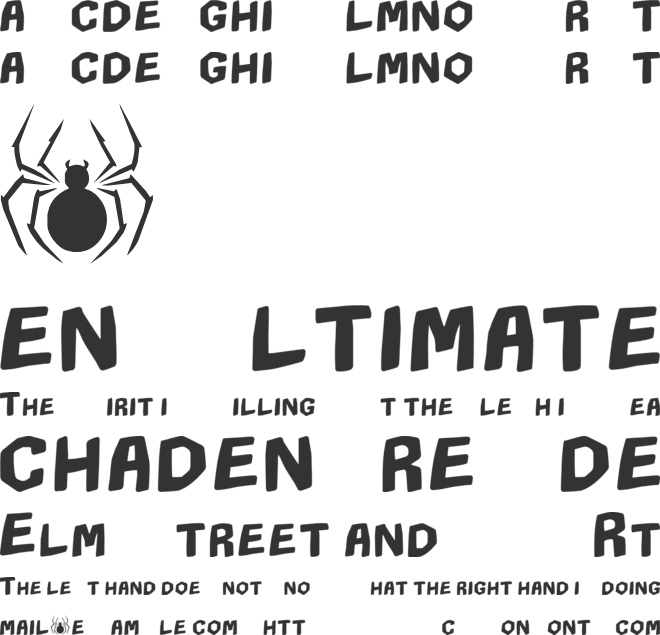 CHILDHOOD NIGHTMARE font preview