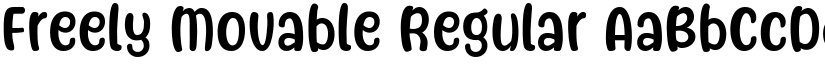 Freely Movable Regular font