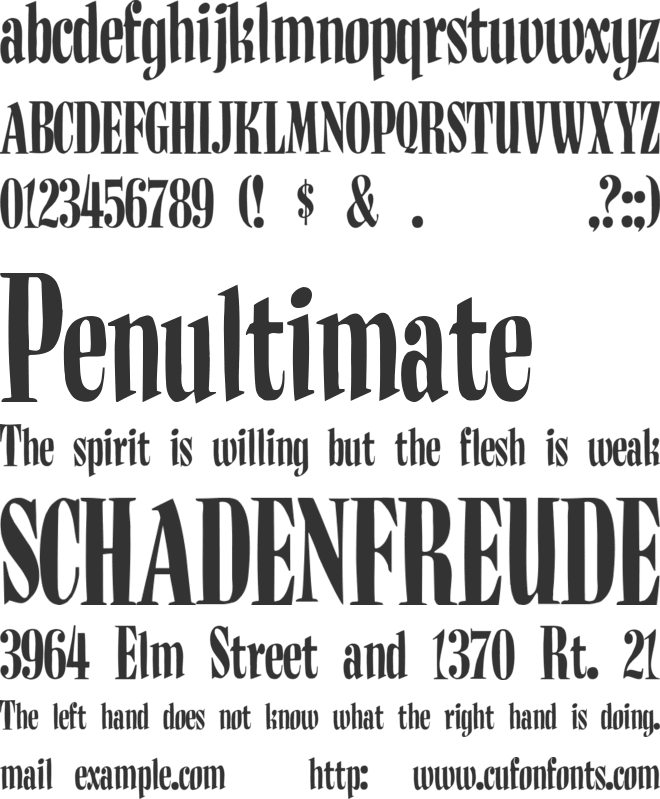 BudNull font preview