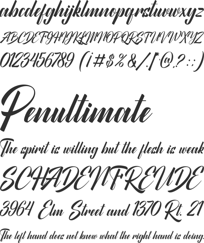 Allianty font preview