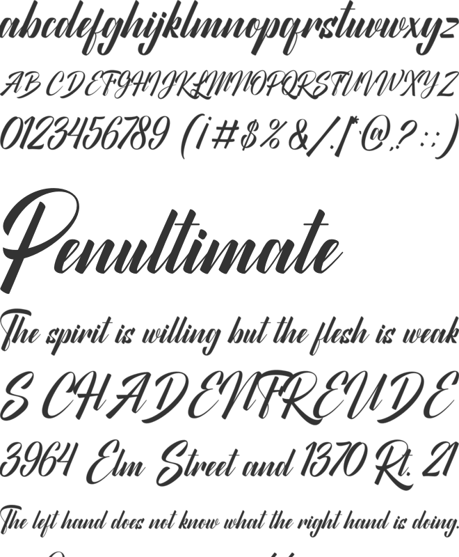 Allianty font preview
