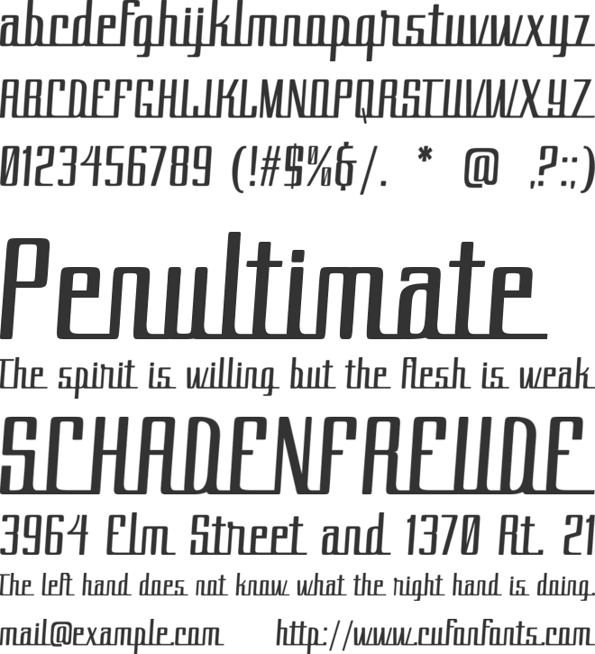 blacksand font preview