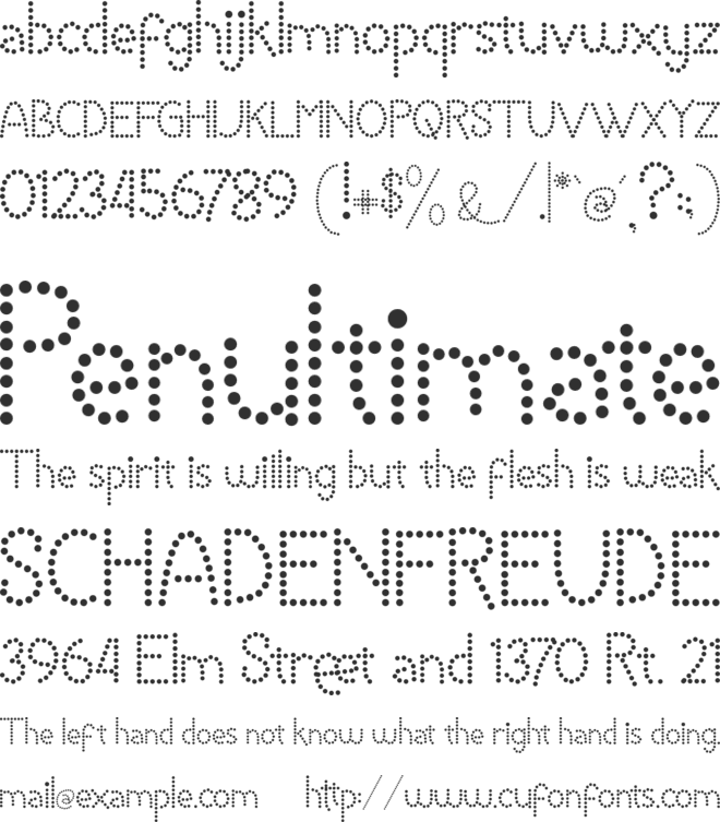 ARNOLD font preview