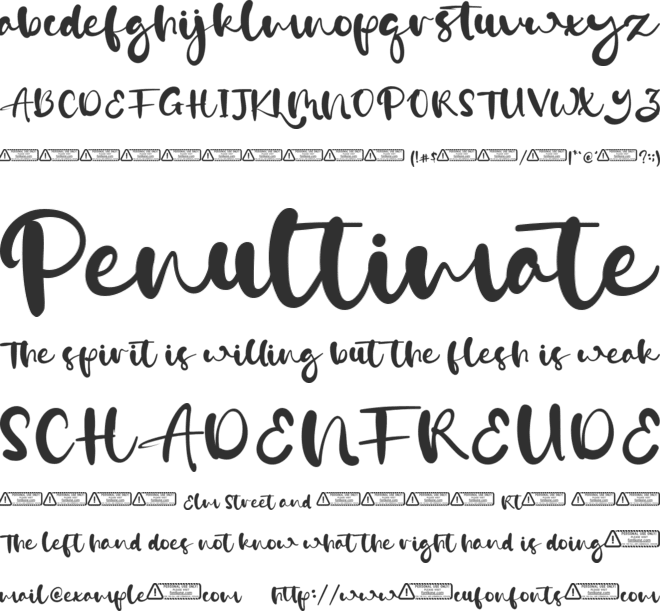 Mary Boyd font preview