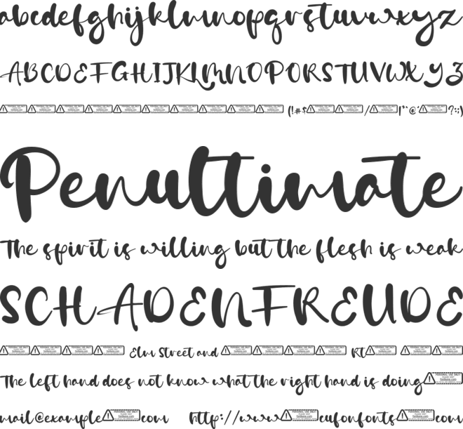 Mary Boyd font preview