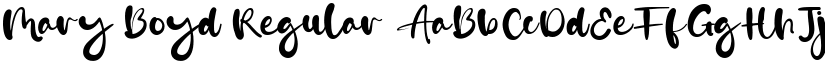 Mary Boyd Regular font