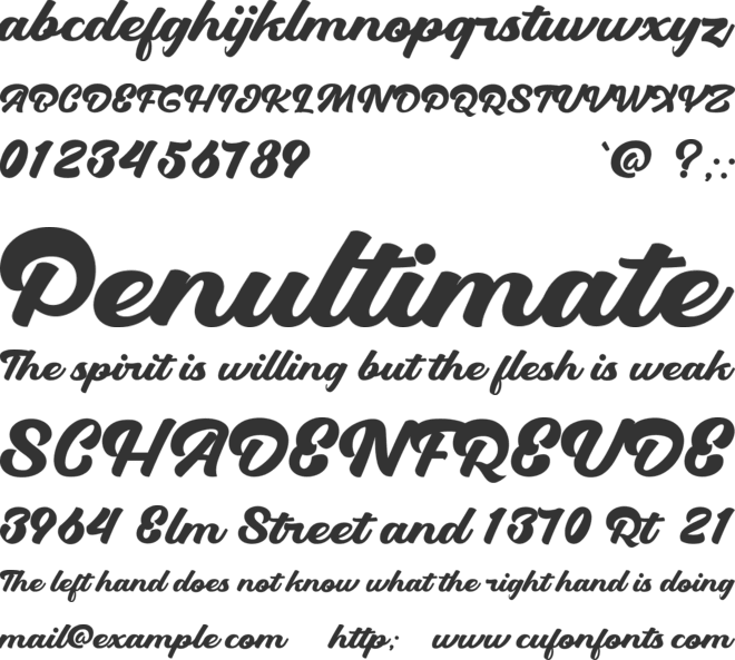 Original Taste font preview
