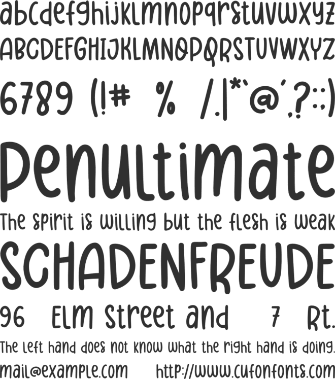 Lovely Ice Cream font preview