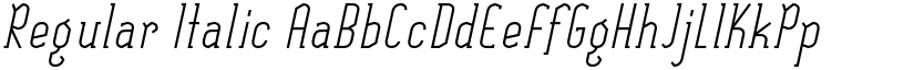 Regular Italic font