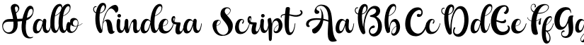 Hallo Kindera Script font