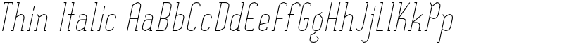 Thin Italic font