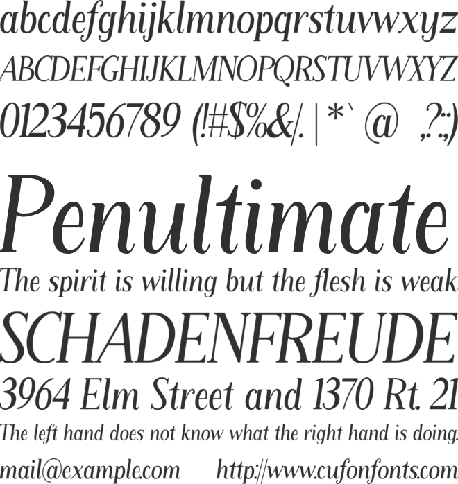 Justink font preview
