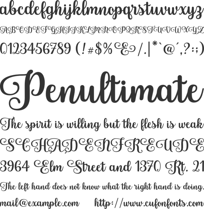 Blanton One font preview