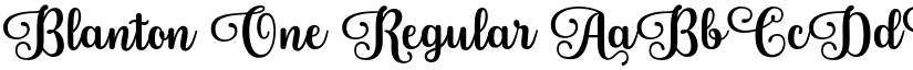 Blanton One Regular font