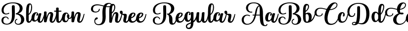 Blanton Three Regular font