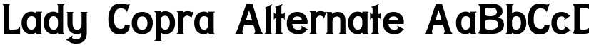 Lady Copra Alternate font