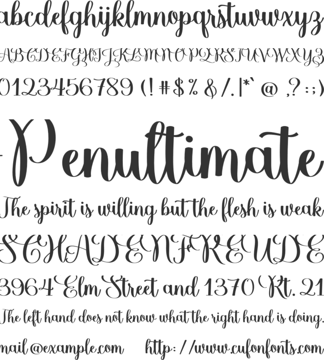 Bethadiya font preview