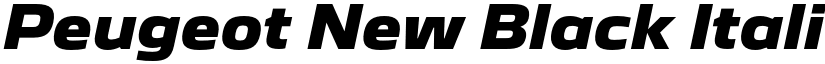 Peugeot New Black Italic font