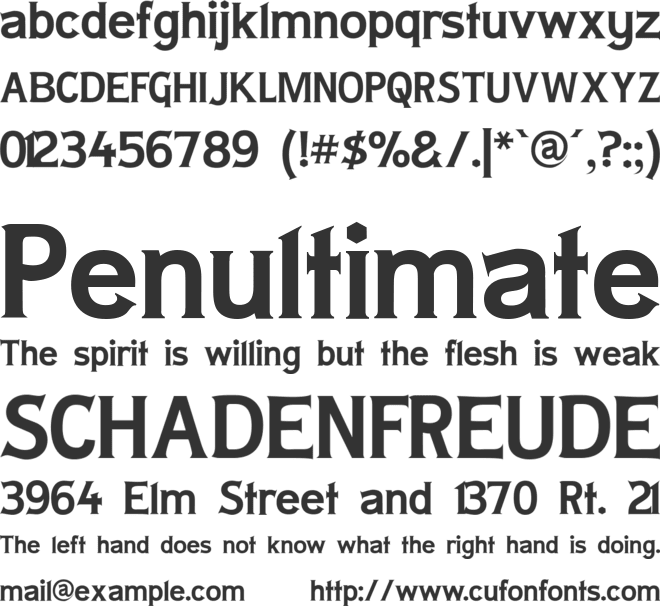 Lady Copra font preview