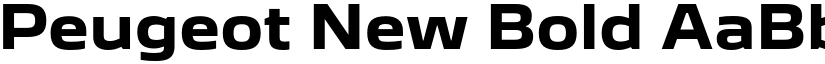 Peugeot New Bold font