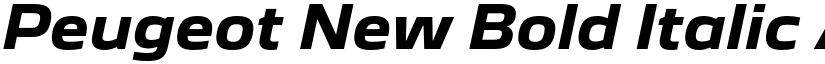 Peugeot New Bold Italic font