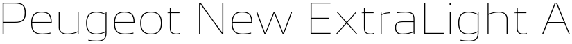 Peugeot New ExtraLight font