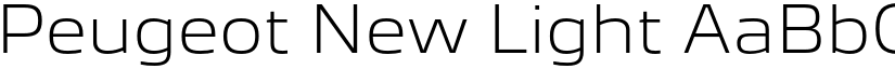 Peugeot New Light font