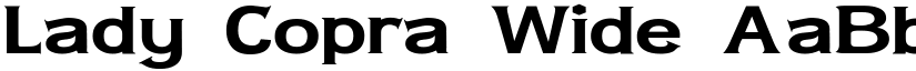 Lady Copra Wide font
