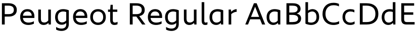 Peugeot Regular font