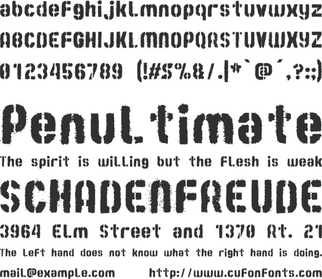 Stamp On Flour Sack font preview