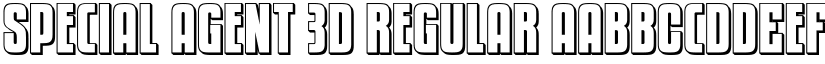 Special Agent 3D Regular font