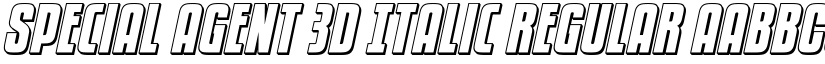 Special Agent 3D Italic Regular font