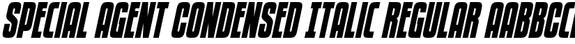 Special Agent Condensed Italic Regular font