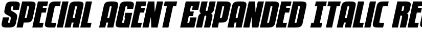 Special Agent Expanded Italic Regular font