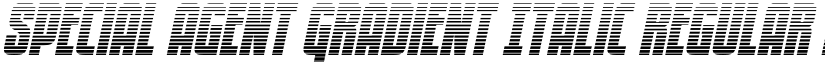 Special Agent Gradient Italic Regular font