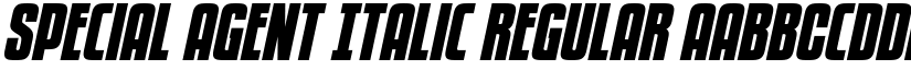 Special Agent Italic Regular font