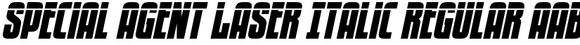 Special Agent Laser Italic Regular font