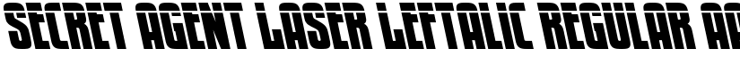 Secret Agent Laser Leftalic Regular font