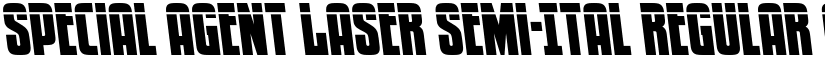 Special Agent Laser Semi-Ital Regular font