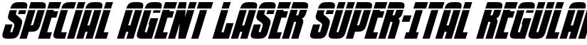 Special Agent Laser Super-Ital Regular font