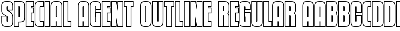Special Agent Outline Regular font